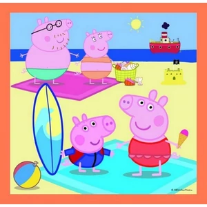 Trefl 34852 - A találékony Peppa malac - 3 az 1-ben puzzle (20,36,50 db-os)