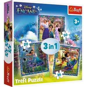 Trefl 34866 - Encanto - 3 az 1-ben puzzle (20,36,50 db-os)