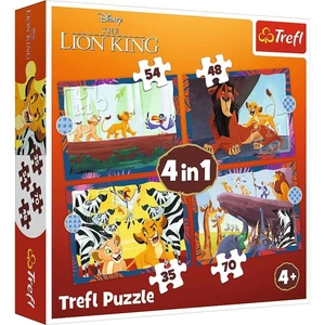 Trefl 34653 - Az oroszlánkirály - 4 az 1-ben (35, 48, 54, 70 db-os) puzzle