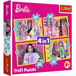 Trefl 34626 - Disney Princess - Barbie - 4 az 1-ben puzzle (35,48,54,70 db-os)