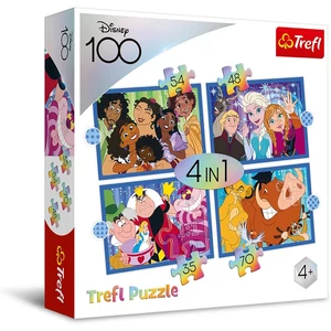 Trefl 34618 - Disney 100 - 4 az 1-ben puzzle (35,48,54,70 db-os)