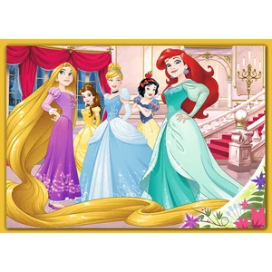 Trefl 34385 - Disney Princess - Boldog nap - 4 az 1-ben puzzle (35,48,54,70 db-os)