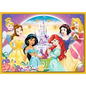 Trefl 34385 - Disney Princess - Boldog nap - 4 az 1-ben puzzle (35,48,54,70 db-os)