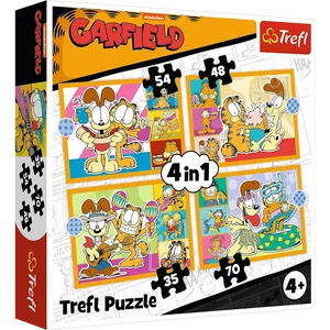 Trefl 34673 - Garfield - 4 az 1-ben puzzle (35,48,54,70 db-os)