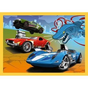 Trefl 34627 - Hot Wheels - 4 az 1-ben puzzle (35,48,54,70 db-os)