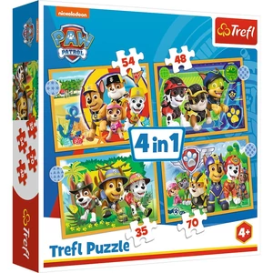 Trefl 34395 - Mancs Őrjárat - Kalandok - 4 az 1-ben puzzle (35,48,54,70 db-os)