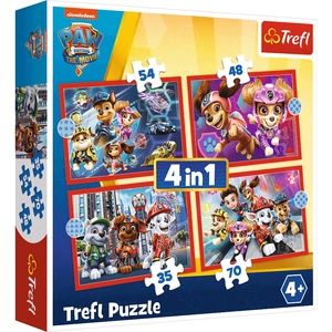 Trefl 34374 - Mancs őrjárat - A városban - 4 az 1-ben puzzle (35,48,54,70 db-os)
