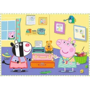 Trefl 34359 - Peppa malac - Peppa emlékei - 4 az 1-ben (12, 15, 20, 24 db-os) puzzle