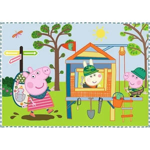 Trefl 34359 - Peppa malac - Peppa emlékei - 4 az 1-ben (12, 15, 20, 24 db-os) puzzle