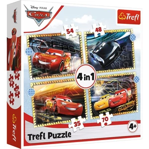Trefl 34608 - Verdák 3 - Startra készen - 4 az 1-ben puzzle (35,48,54,70 db-os)