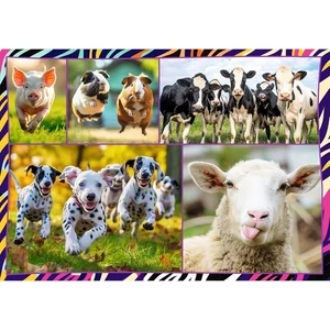 Trefl 13313 - Mókás állatok - 4 x 250 db-os puzzle
