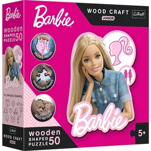 Trefl 20201 - Barbie - 50 db-os Wood Craft Shaped Prémium Fa Puzzle