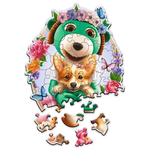 Trefl 20206 Wood Craft Shaped Prémium Fa Puzzle - Treflik család - 50 db-os puzzle