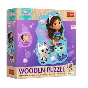 Trefl 20260 - Gabi babaháza - Happy Gabby - 50 db-os Wooden Contour Fa Puzzle