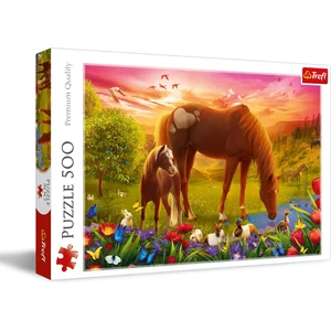 Trefl 37451 - Lovak a réten - 500 db-os puzzle