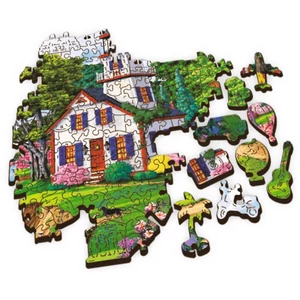 Trefl 501 db-os Wood Craft Prémium Fa Puzzle - Kikötő nyáron (20161)