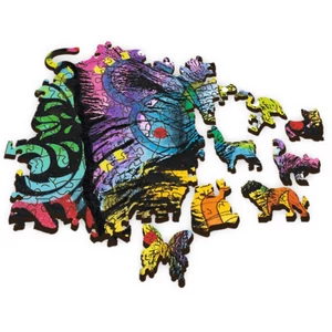 Trefl 501 db-os Wood Craft Prémium Fa Puzzle - Színes kutyus (20160)