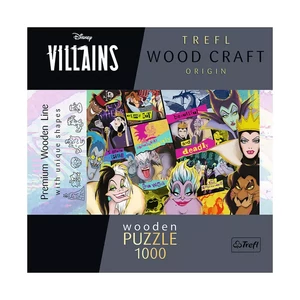 Trefl 20196 - Disney - Gonoszak - 505 db-os Wood Craft Prémium Fa Puzzle