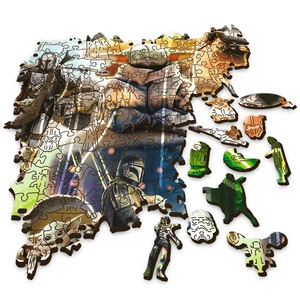 Trefl 505 db-os Wood Craft Shaped Prémium Fa Puzzle - Star Wars The Mandalorian (20169)
