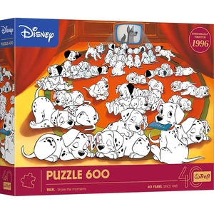 Trefl 37604 - 40 Éves Jubileum - Disney - 101 kiskutya - 600 db-os puzzle