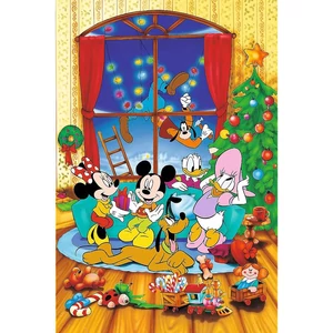 Trefl 37602 - 40 Éves Jubileum - Disney - Mickey Egér és Barátai - Karácsony - 600 db-os puzzle
