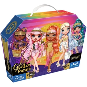 Trefl 53020 - Rainbow High - Glitter effect - 70 db-os puzzle táskában