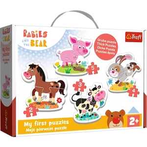 Trefl 36127 - Egy farmon - Első Baby puzzle táskában
