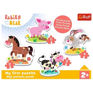 Trefl 36127 - Egy farmon - Első Baby puzzle táskában