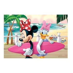 Trefl 19475 - Minnie Mouse és Daisy - Szörfözés - 54 db-os puzzle