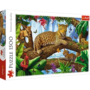 Trefl 26160 - Leopárdok a fák között - 1500 db-os puzzle