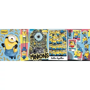 Trefl 29049 - Panoráma puzzle - Minyonok kollázs - 1000 db-os puzzle