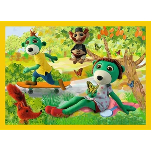 Trefl 34358 - A Treflik család együtt szórakozik - 4 az 1-ben (12, 15, 20, 24 db-os) puzzle