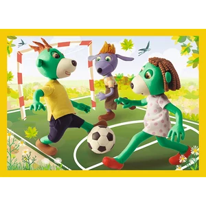 Trefl 34358 - A Treflik család együtt szórakozik - 4 az 1-ben (12, 15, 20, 24 db-os) puzzle