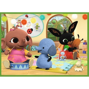 Trefl 34357 - Bing - Boldog nap - 4 az 1-ben (12, 15, 20, 24 db-os) puzzle