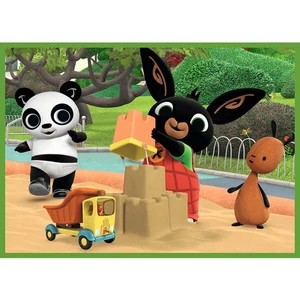Trefl 34357 - Bing - Boldog nap - 4 az 1-ben (12, 15, 20, 24 db-os) puzzle