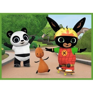 Trefl 34357 - Bing - Boldog nap - 4 az 1-ben (12, 15, 20, 24 db-os) puzzle