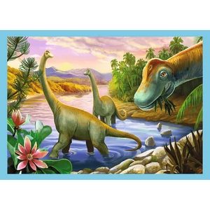 Trefl 34609 - Csodálatos dinoszauruszok - 4 az 1-ben puzzle (12,15,20,24 db-os)