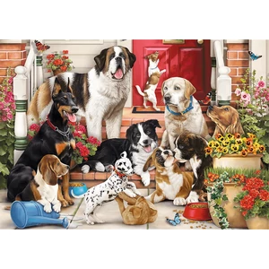 Trefl 10675 - Mókás kutyák - 1043 db-os Hidden Shapes puzzle