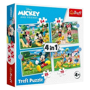 Trefl 4 az 1-ben puzzle (35,48,54,70 db-os) - Mickey Mouse - Nice day (34604)