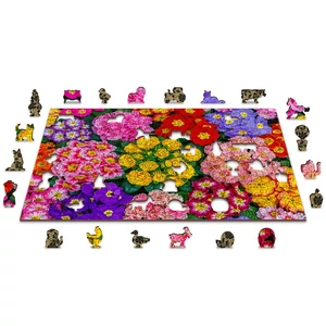 Wooden City 505 db-os fa puzzle - Virágzó virágok (NB505-0127-L)