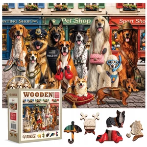 Wooden City NB0824-XL - Dogs About Town - 1010 db-os fa puzzle