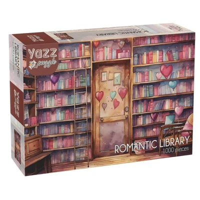 Yazz 3884 - Romantic Library - 1000 db-os puzzle