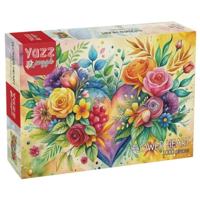 Yazz 3885 - Flower Heart - 1000 db-os puzzle