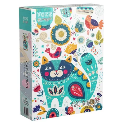 Yazz 3896 - Cat &amp; Birds - 1000 db-os puzzle