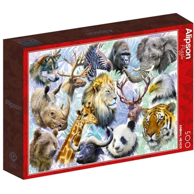 Alipson 50009 - Animal Heads - 500 db-os puzzle