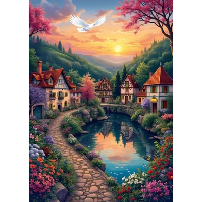 Alipson 50178 - The Village by the Lake - 500 db-os puzzle