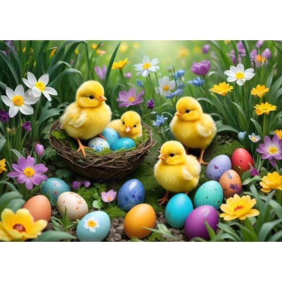 Alipson 50182 - Easter Chicks - 500 db-os puzzle