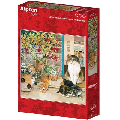 Alipson 50183 - Agneatha and her Kittens on the Doorstep - 1000 db-os puzzle