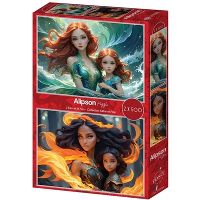 Alipson 50221 - Collection Mère et Fille - L&#039;Eau et le Feu - 2 x 500 db-os puzzle