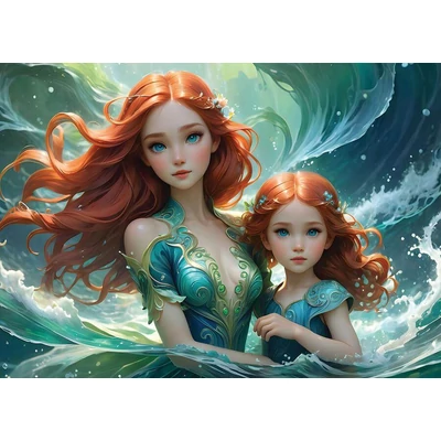 Alipson 50221 - Collection Mère et Fille - L&#039;Eau et le Feu - 2 x 500 db-os puzzle